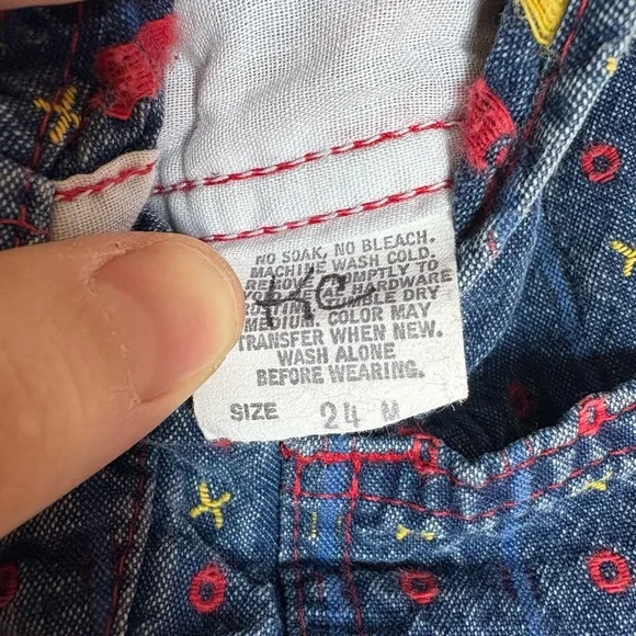 Vintage OshKosh B'gosh Blue Denim Overalls for Kids - Picture 4 of 5